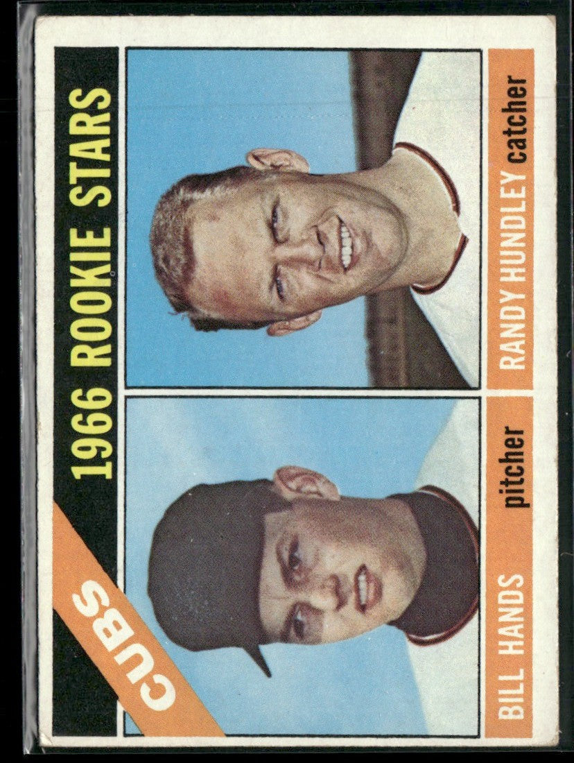 Cubs Rookie Stars - Bill Hands/Randy Hundley 1966 Topps RC #392 Chicago Cubs