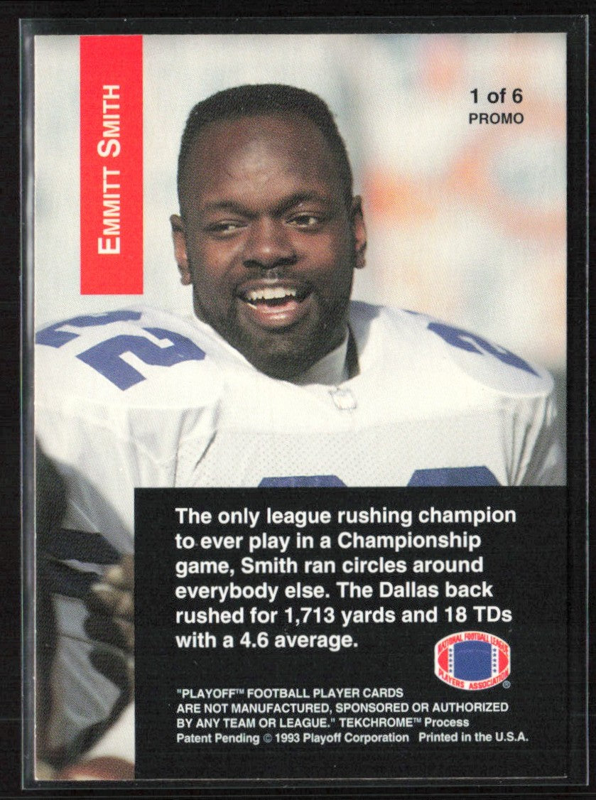 Emmitt Smith 1993 Playoff Promo #1 Dallas Cowboys
