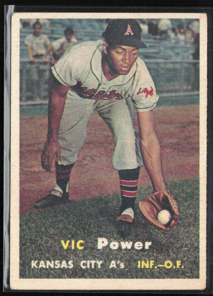 Vic Power 1957 Topps #167 Kansas City Athletics