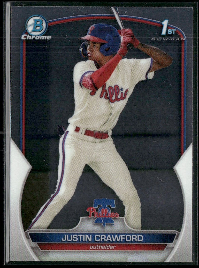 Justin Crawford 2023 Bowman Chrome 1st #BCP-3 Philadelphia Phillies