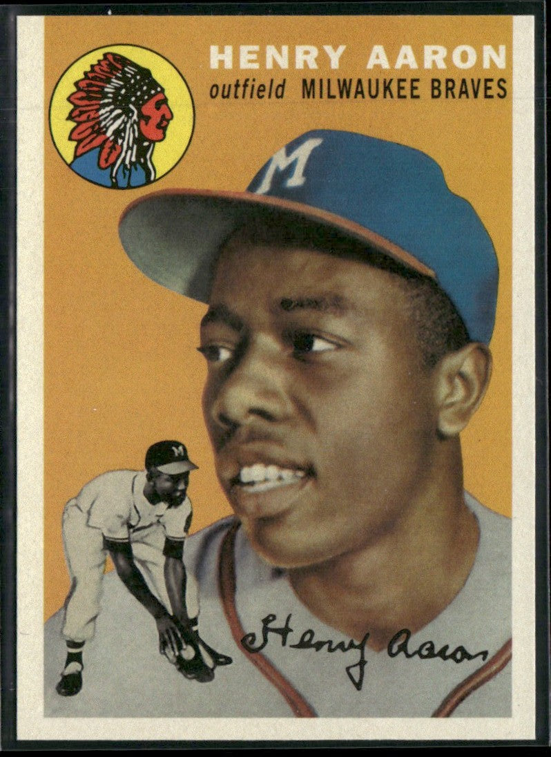 Hank Aaron 2017 Topps Reprint Rediscover Milwaukee Brewers