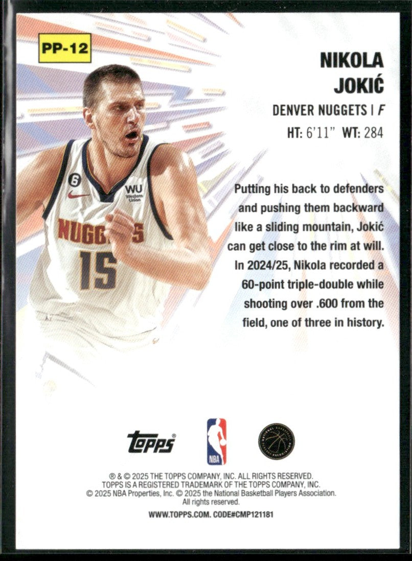 Nikola Jokic 2025 Topps Power Players #PP-12 Denver Nuggets