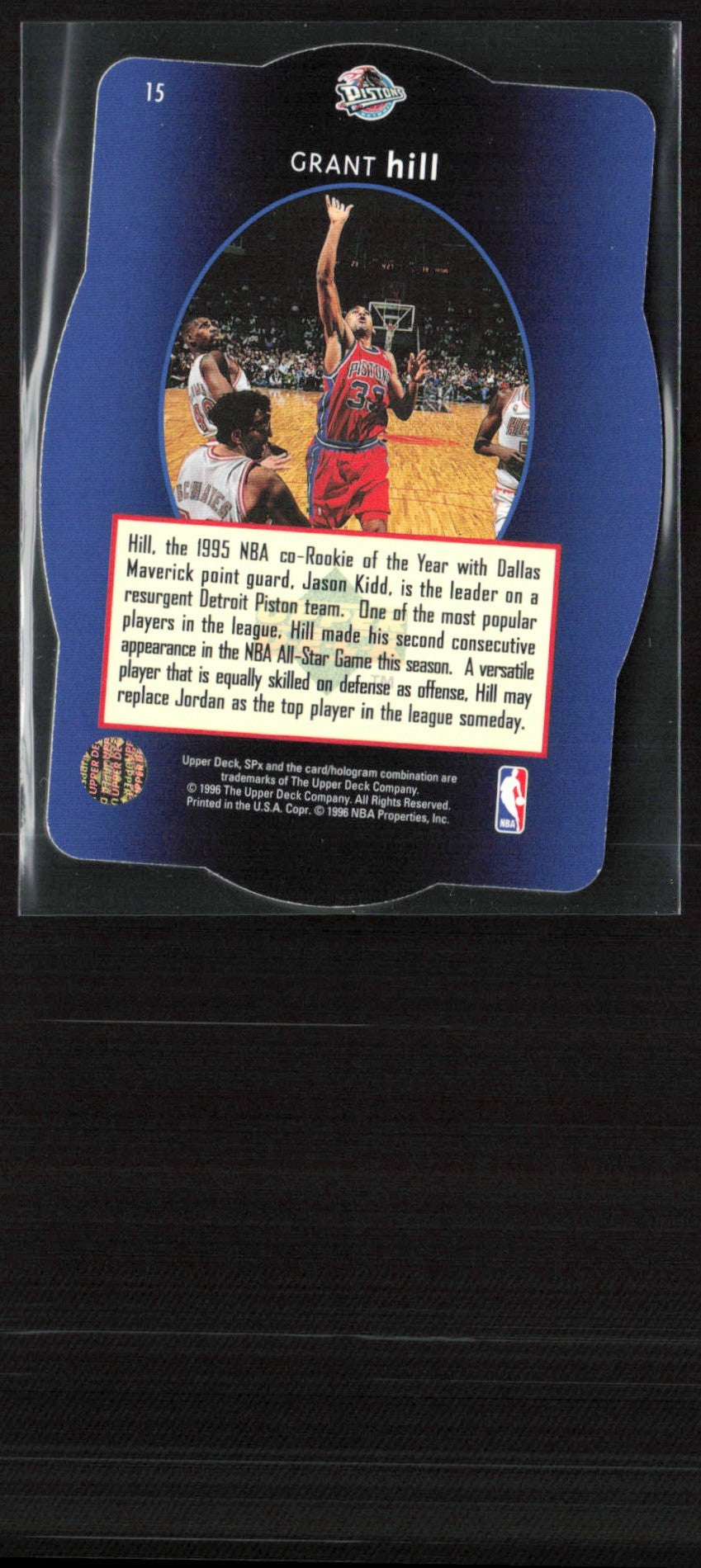 Grant Hill 1996 SPx #15 Detroit Pistons