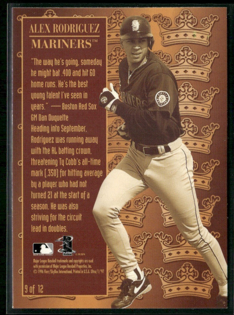 Alex Rodriguez 1996 Fleer Ultra Season Crowns #9 Seattle Mariners