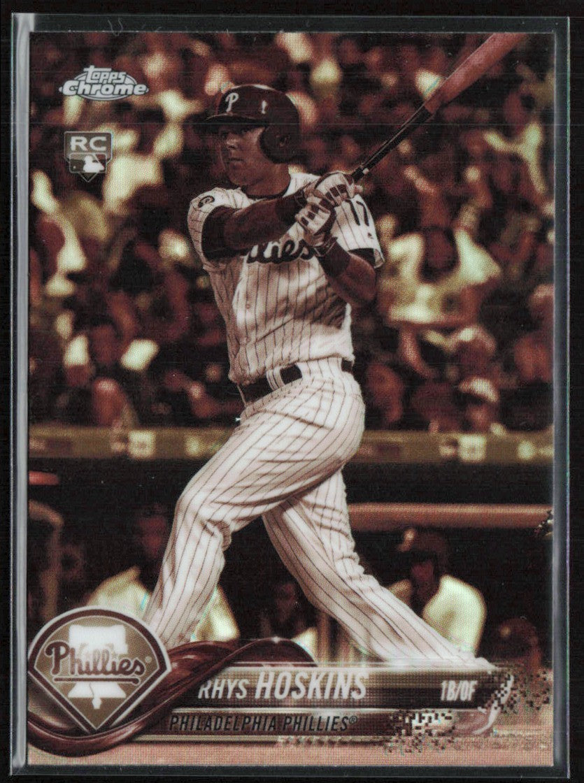 Rhys Hoskins 2018 Topps Chrome Sepia Refractor RC #70 Philadelphia Phillies