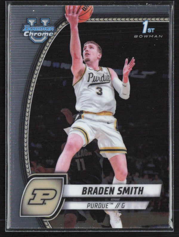 Braden Smith 2024 Bowman University Chrome #12 Purdue Boilermakers