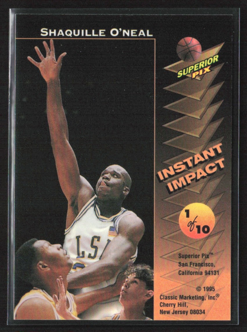 Shaquille O'Neal 1995 Classic Superior Pix Instant Impact #1 LSU Tigers