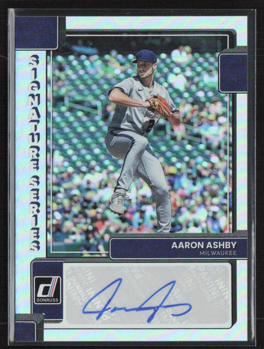 Aaron Ashby 2022 Donruss Signature Series AUTO #SS-AA Milwaukee Brewers