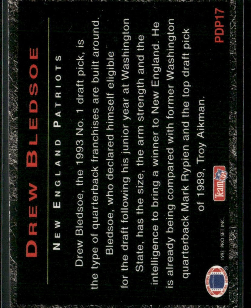 Drew Bledsoe 1993 Pro Set Power #PDP17 New England Patriots