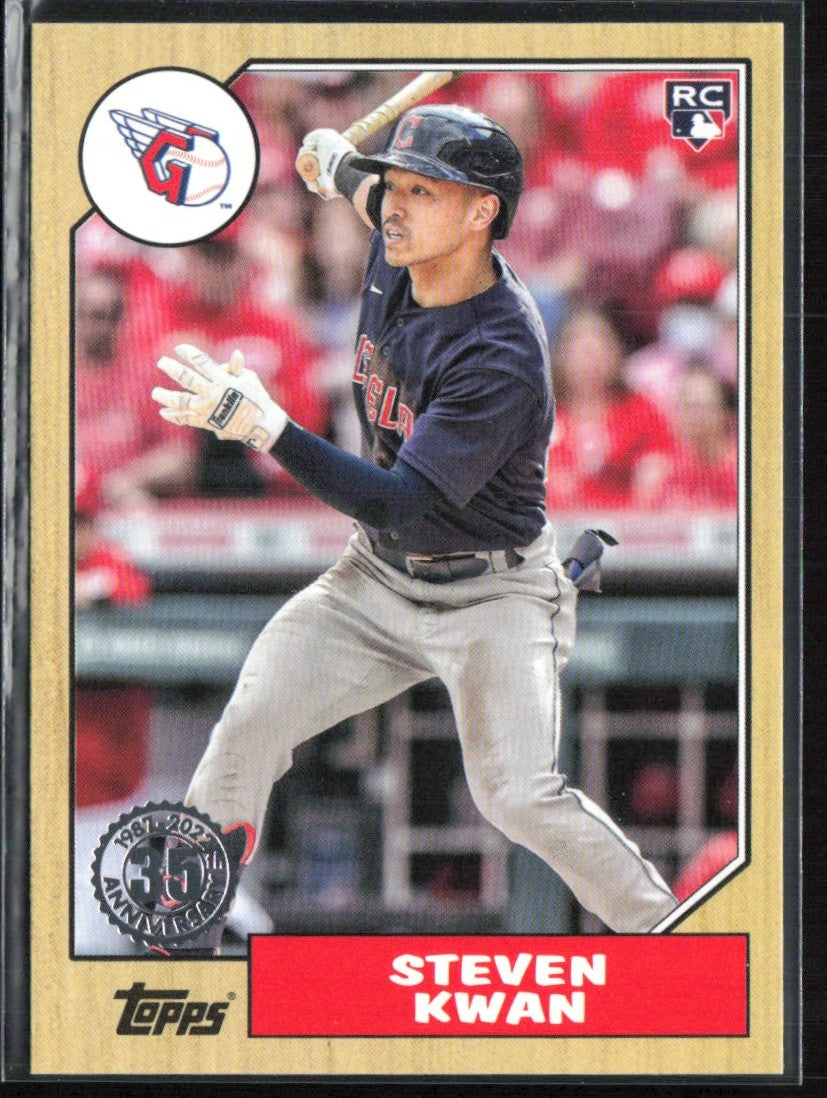 Steven Kwan 2022 Topps 1987 Design RC #87TBU-17 Cleveland Guardians