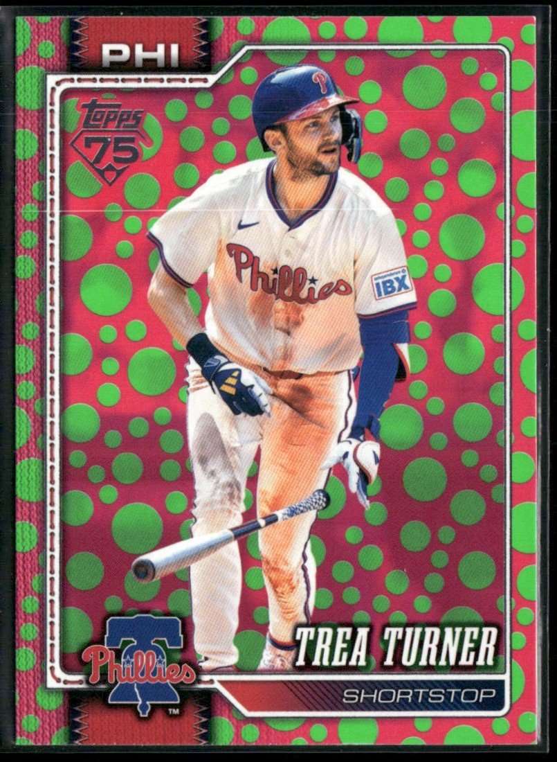 Trea Turner 2026 Topps Easter Pink Green Dots #322 Philadelphia Phillies