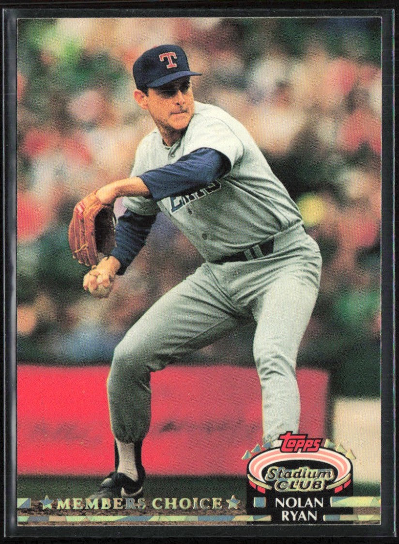 Nolan Ryan 1992 Topps Stadium Club Members Choice #605 Texas Rangers