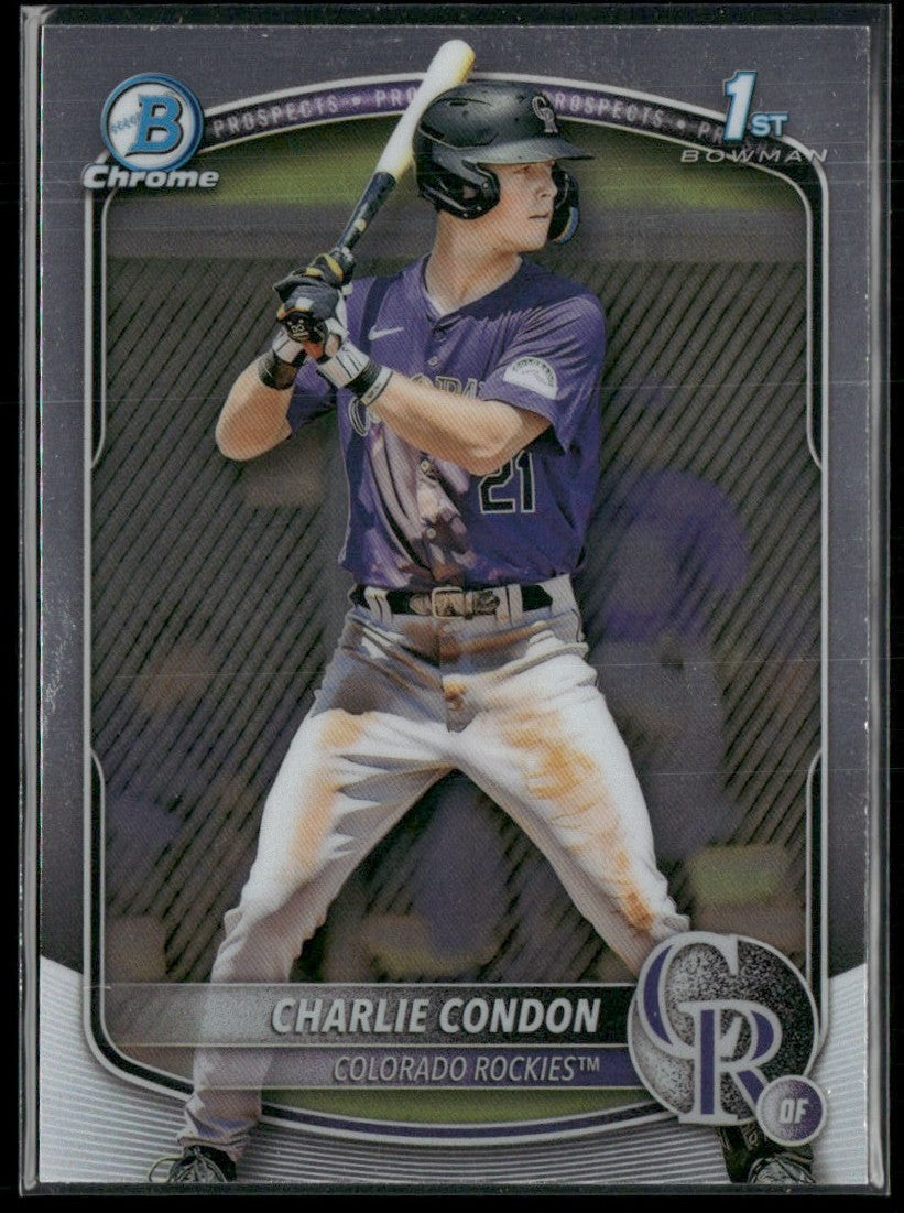 Charlie Condon 2025 Bowman Chrome 1st #BCP-75 Colorado Rockies