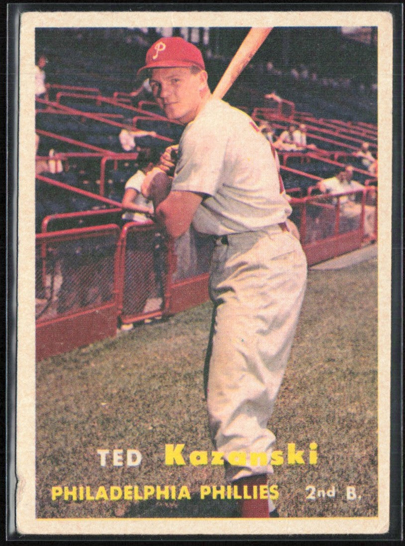 Ted Kazanski 1957 Topps #27 Philadelphia Phillies