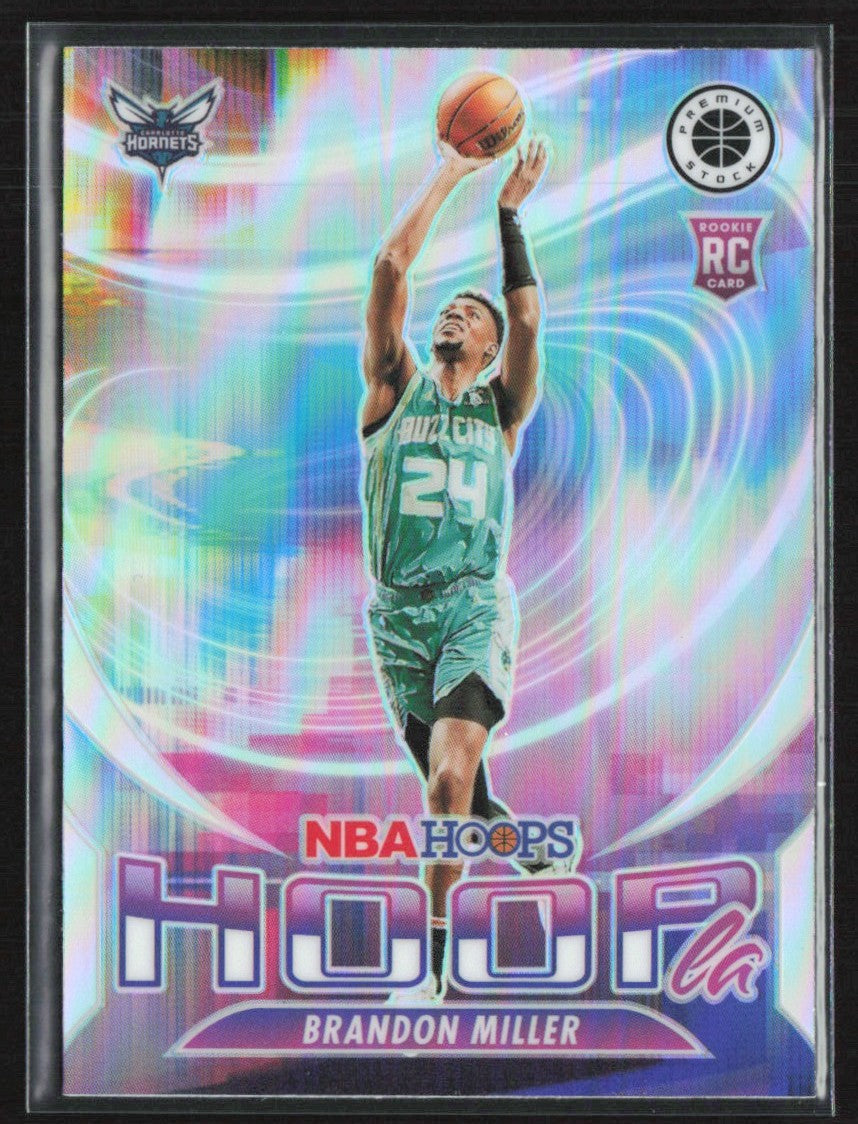 Brandon Miller 2023 Hoops Premium Stock Hoopla Silver Prizm RC #3