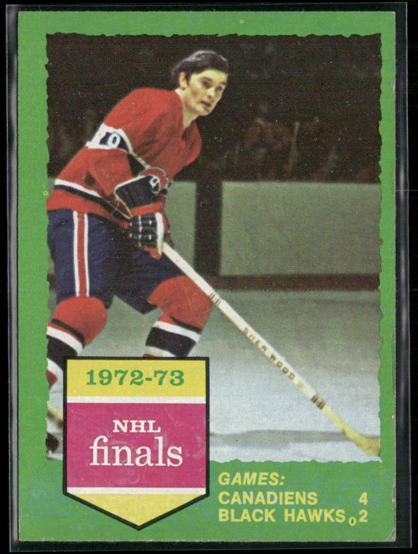 Canadiens vs. Blackhawks 1972 Topps NHL Finals #197