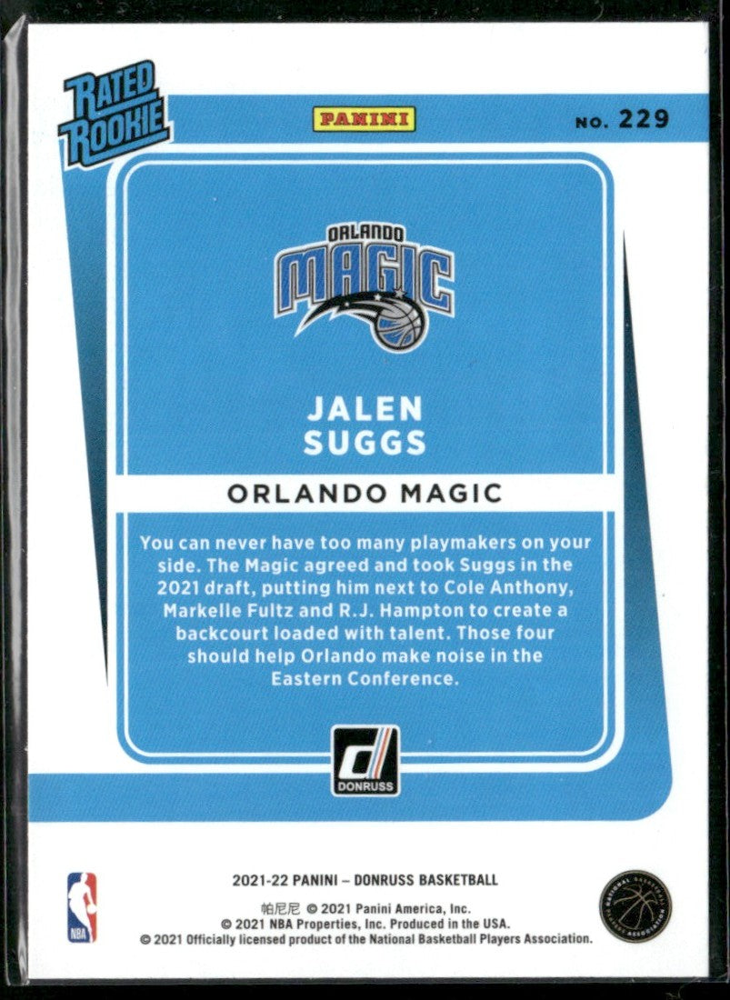 Jalen Suggs 2021 Donruss RC #229 Orlando Magic