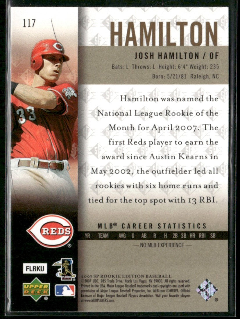 Josh Hamilton 2007 SP Rookie Edition #117 Cincinnati Reds