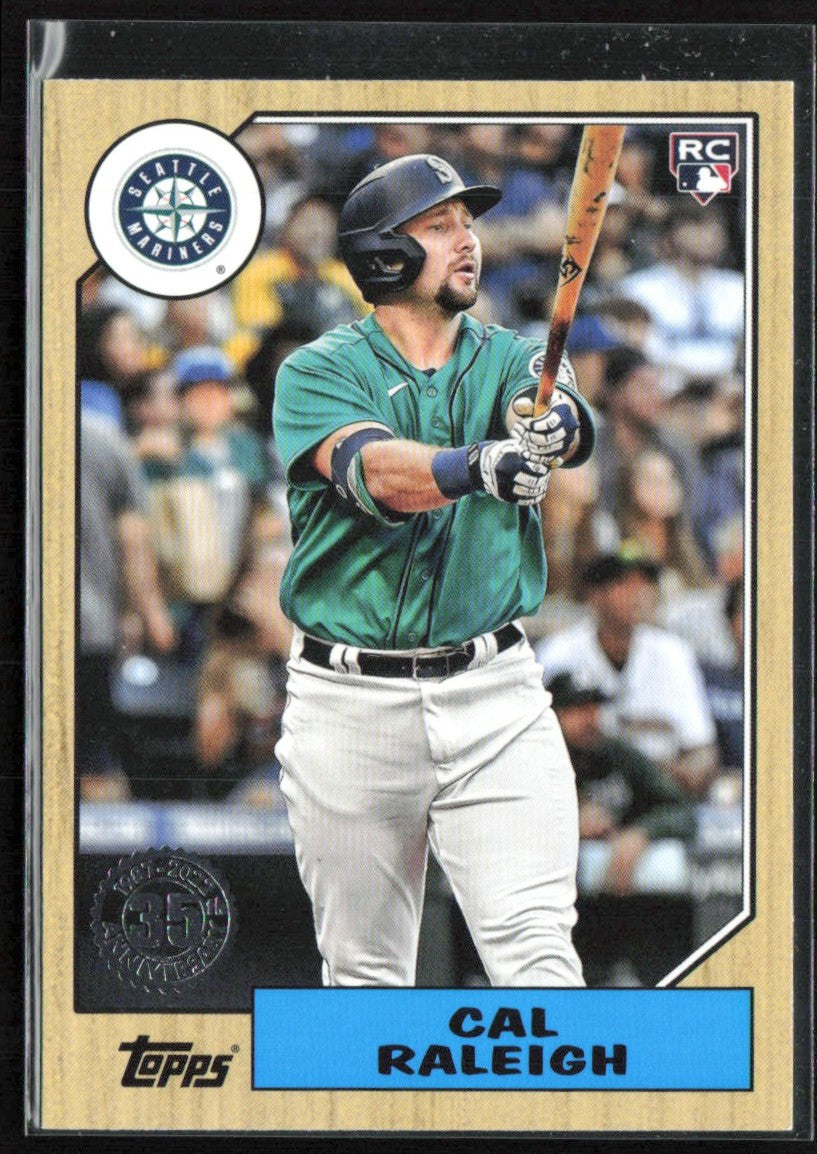 Cal Raleigh 2022 Topps 1987 Design RC #T87-72 Seattle Mariners