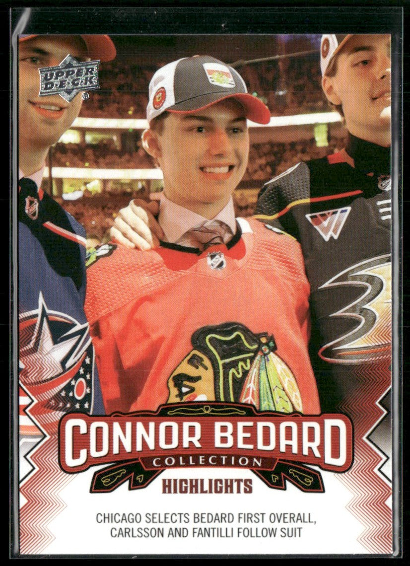 Connor Bedard 2023 Upper Deck Collection Highlights #7 Chicago Blackhawks