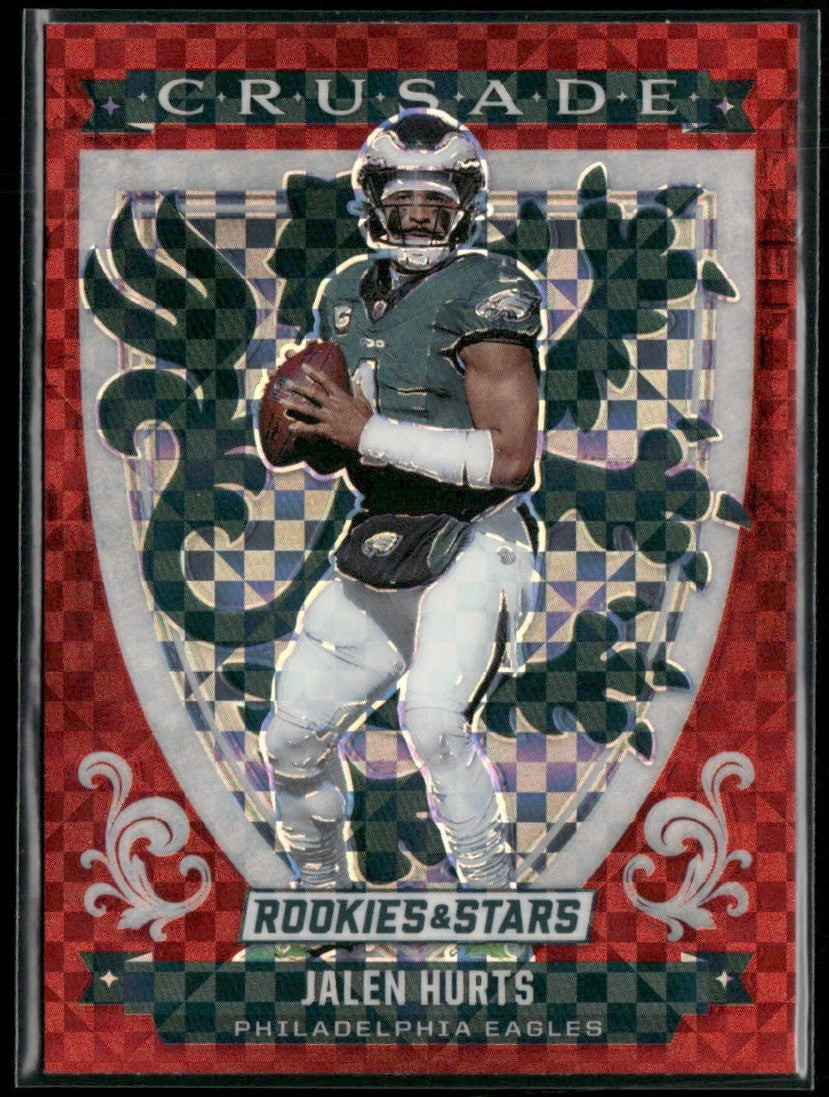 Jalen Hurts 2025 Panini Rookies & Stars Crusade Red Plaid #4 Philadelphia Eagles