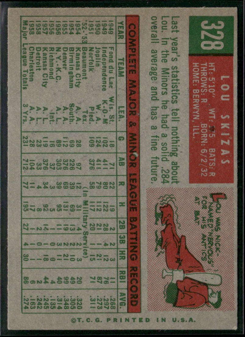 Lou Skizas 1959 Topps #328 Chicago White Sox