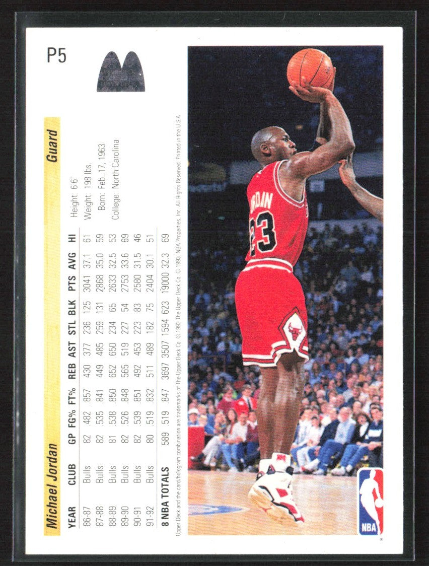 Michael Jordan 1992 Upper Deck McDonald's #P5 Chicago Bulls