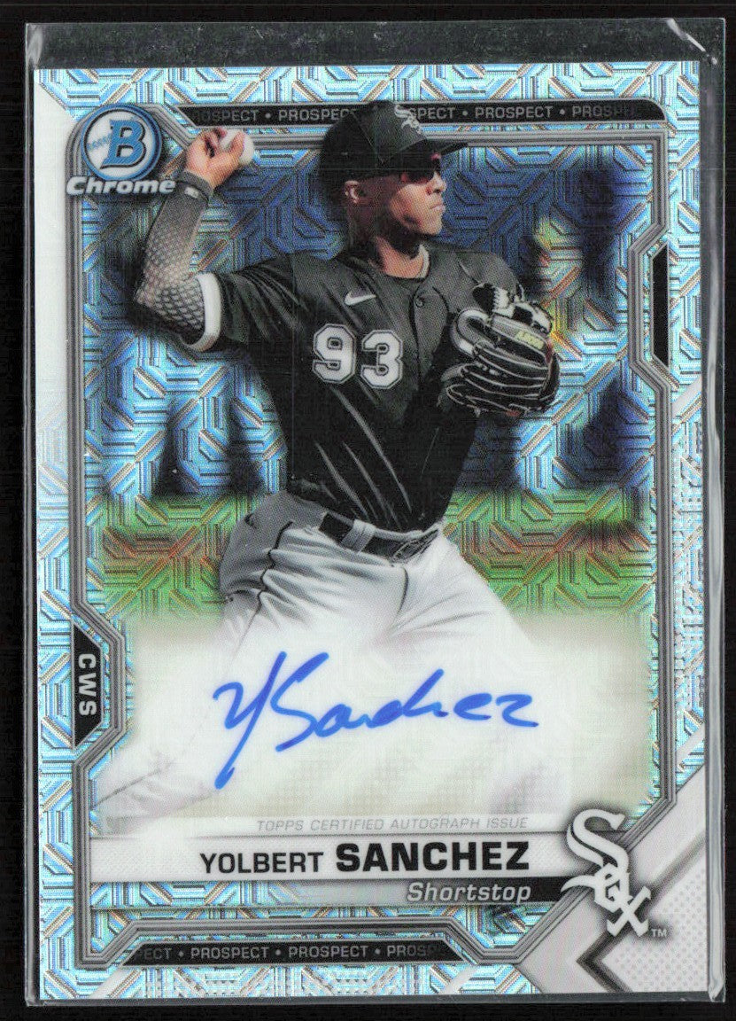 Yolbert Sanchez 2021 Bowman Chrome Mojo Refractor AUTO #BCMA-YS