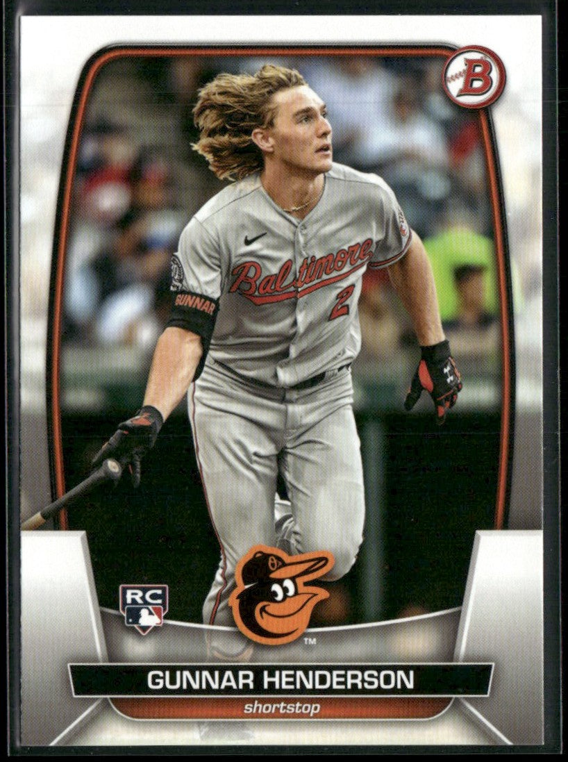Gunnar Henderson 2023 Bowman RC #65 Baltimore Orioles