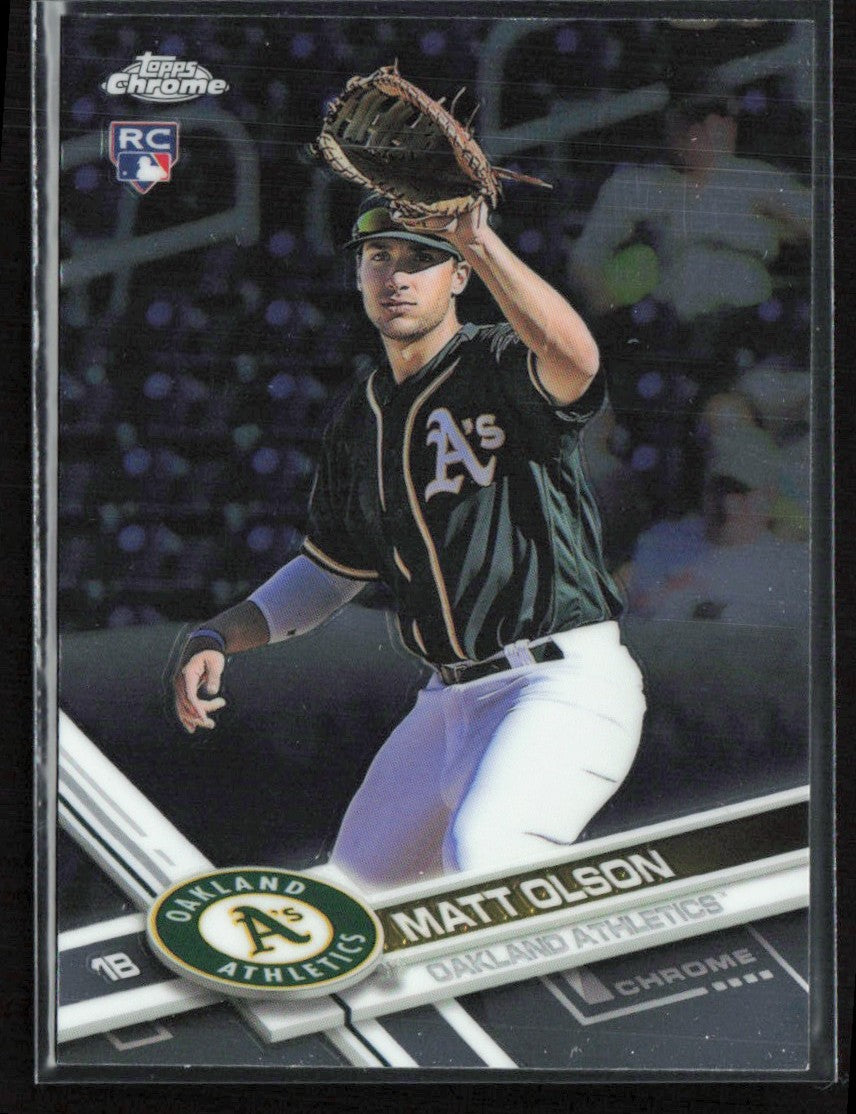 Matt Olson 2017 Topps Chrome RC #98 Oakland Athletics
