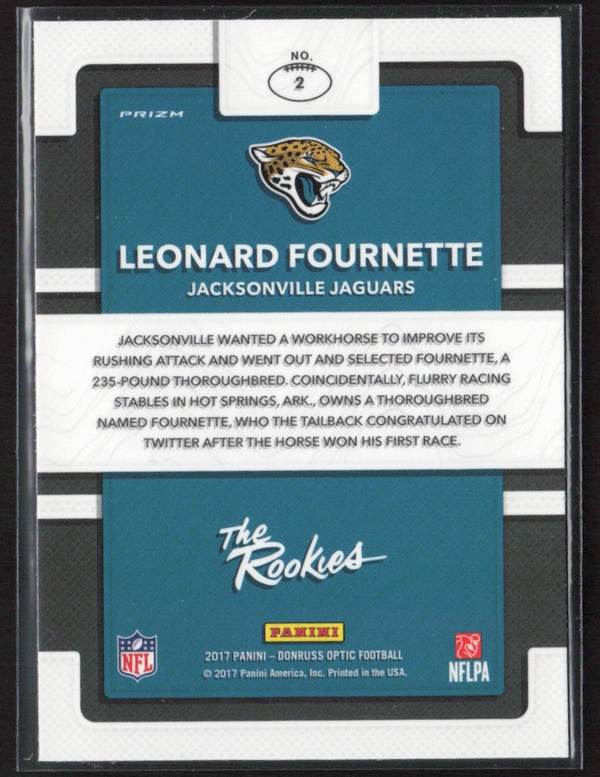 Leonard Fournette 2017 Donruss Optic Silver Holo Prizm RC #2