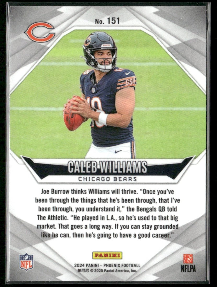 Caleb Williams 2024 Panini Phoenix RC #151 Chicago Bears