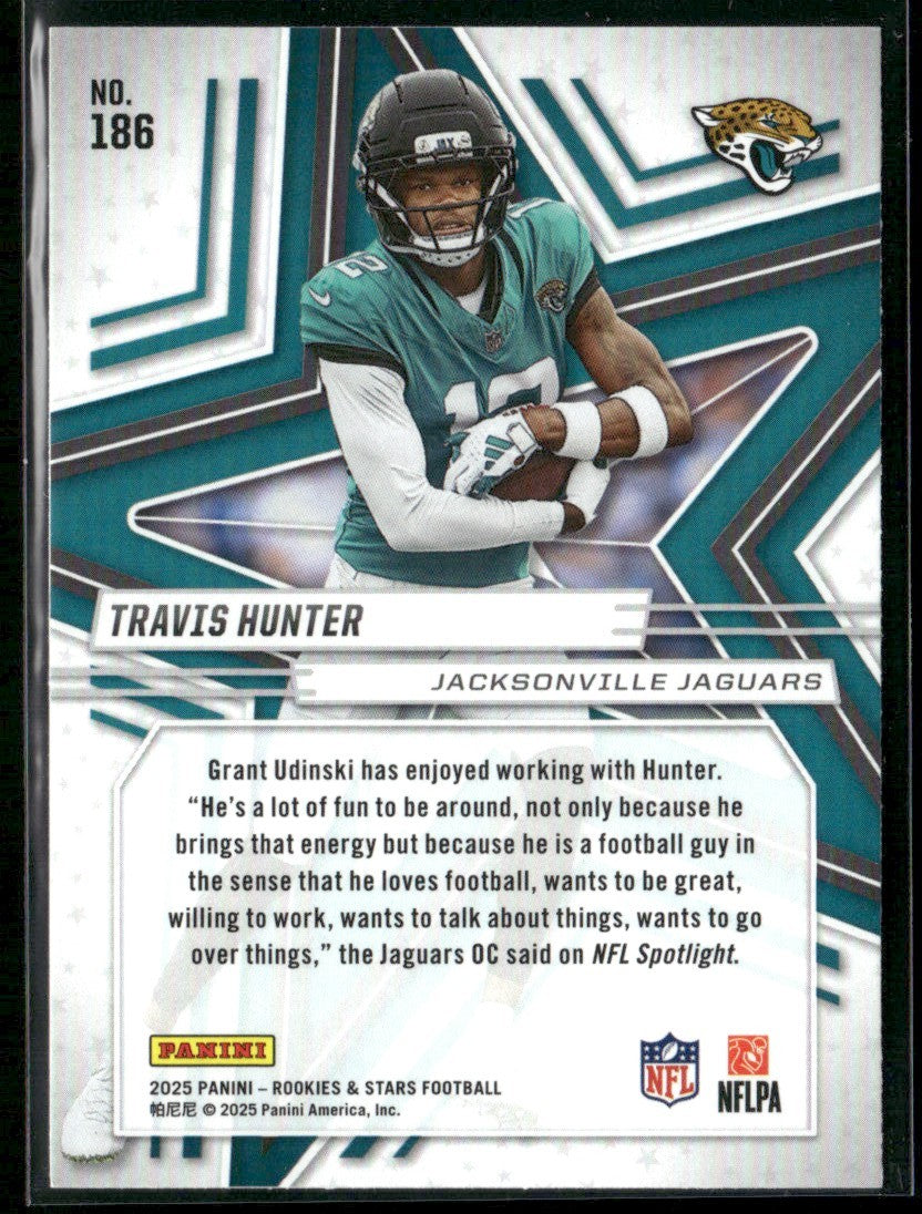 Travis Hunter 2025 Panini Rookies & Stars RC #186 Jacksonville Jaguars