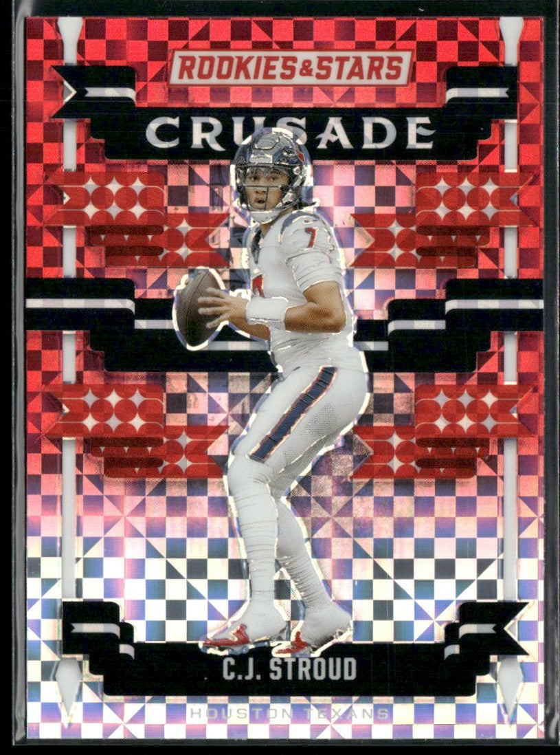 C.J. Stroud 2024 Panini Rookies & Stars Crusade Red Plaid #C-CSD Houston Texans