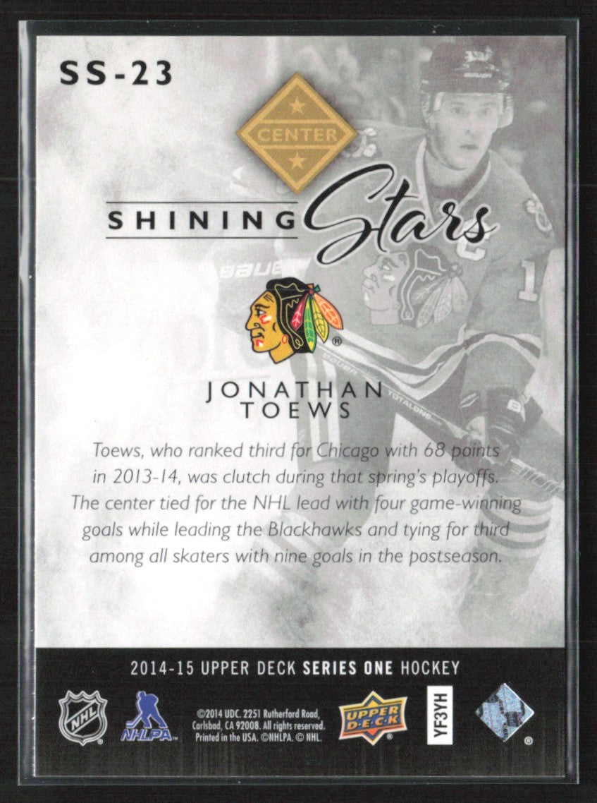 Jonathan Toews 2014 Upper Deck Shining Stars #SS-23 Chicago Blackhawks