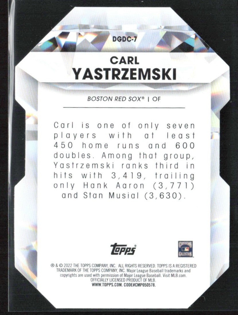 Carl Yastrzemski 2022 Topps Diamond Greats Die-Cuts #DGDC-7 Boston Red Sox