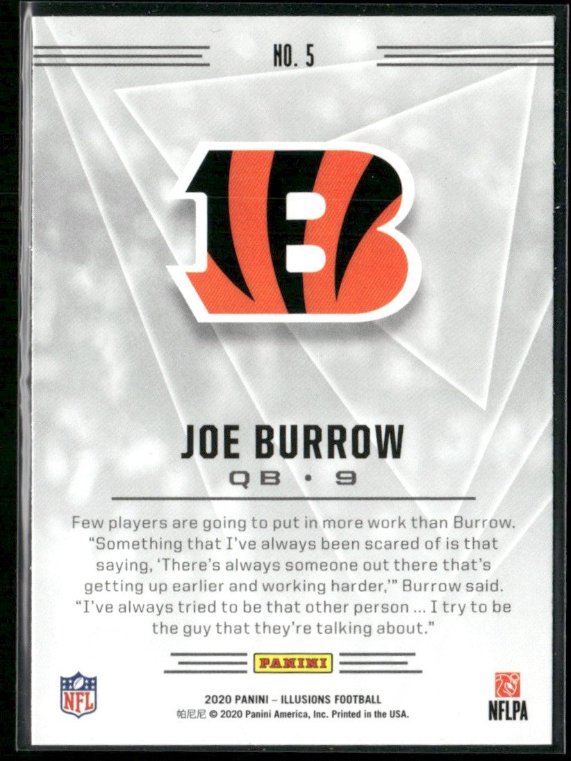 Joe Burrow 2020 Panini Illusions RC #5 LSU Tigers
