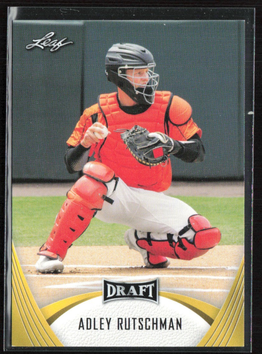Adley Rutschman 2021 Leaf Draft Yellow #1 Baltimore Orioles