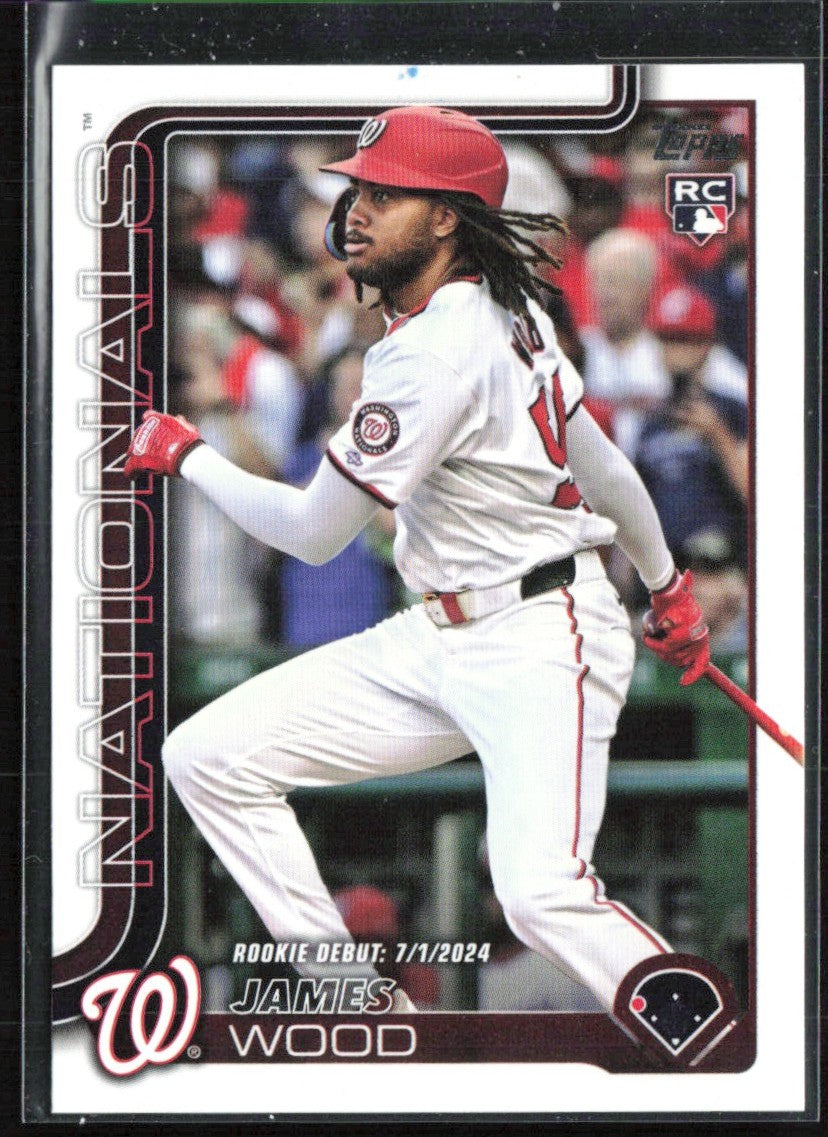 James Wood 2025 Topps Update Rookie Debut RC #US218 Washington Nationals