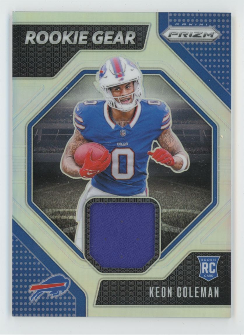 Keon Coleman 2024 Panini Prizm Rookie Gear RC Jersey #RG-KCN Buffalo Bills