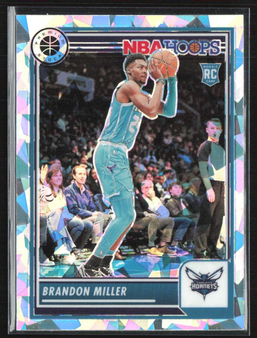 Brandon Miller 2023 Panini NBA Hoops Premium Stock Ice Prizm RC #245
