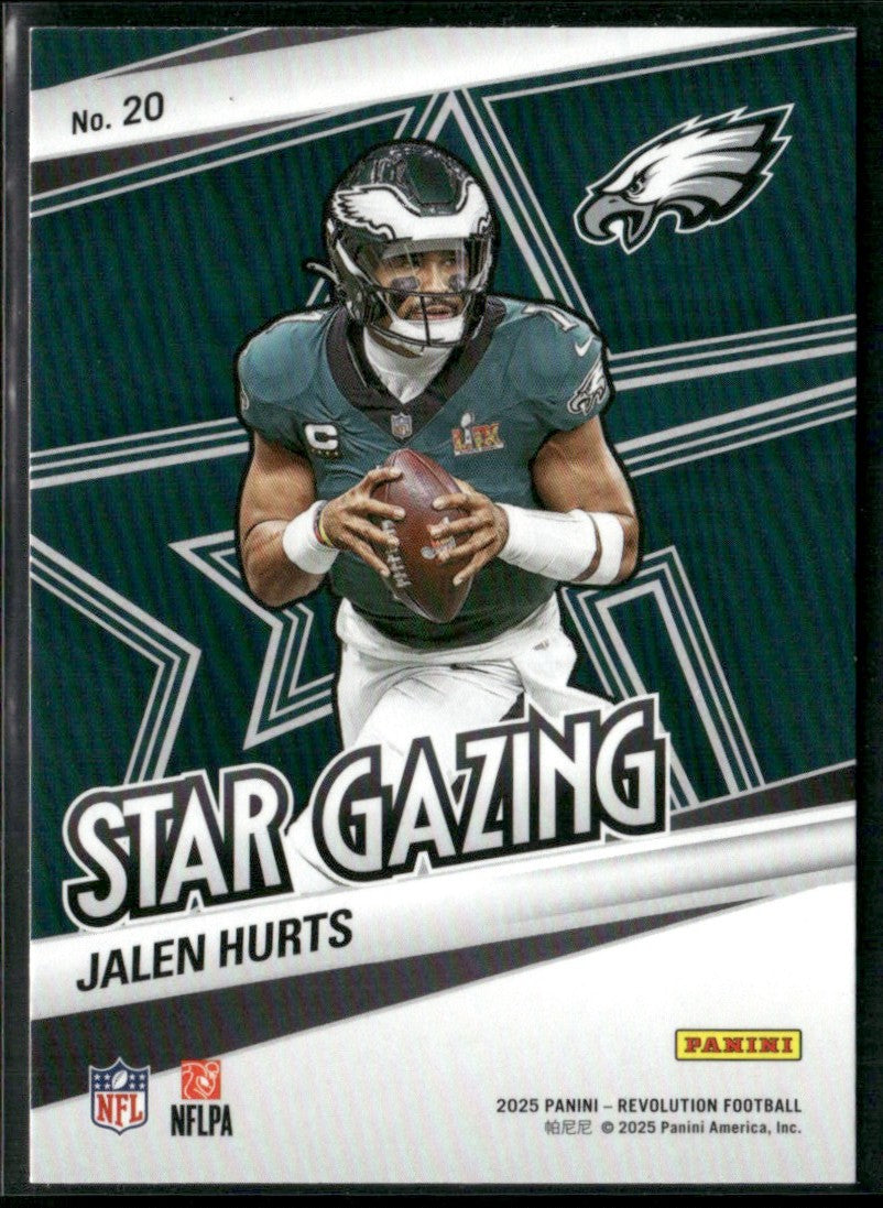 Jalen Hurts 2025 Panini Revolution Star Gazing #20 Philadelphia Eagles
