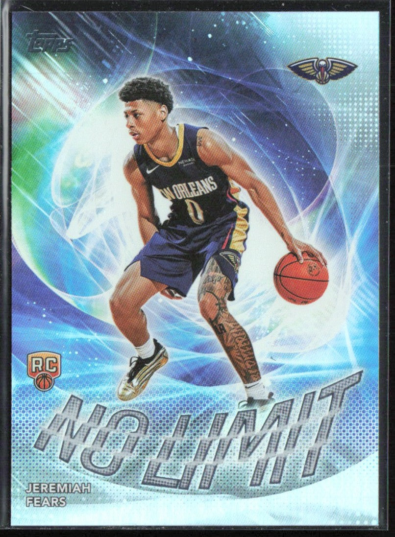 Jeremiah Fears 2025 Topps No Limit RC #NL-7 New Orleans Pelicans