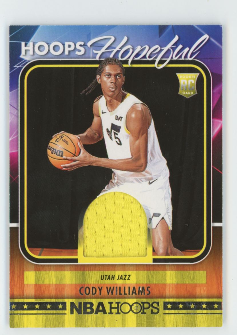 Cody Williams 2024 NBA Hoops Hopeful RC Jersey #HHM-CWJ Utah Jazz
