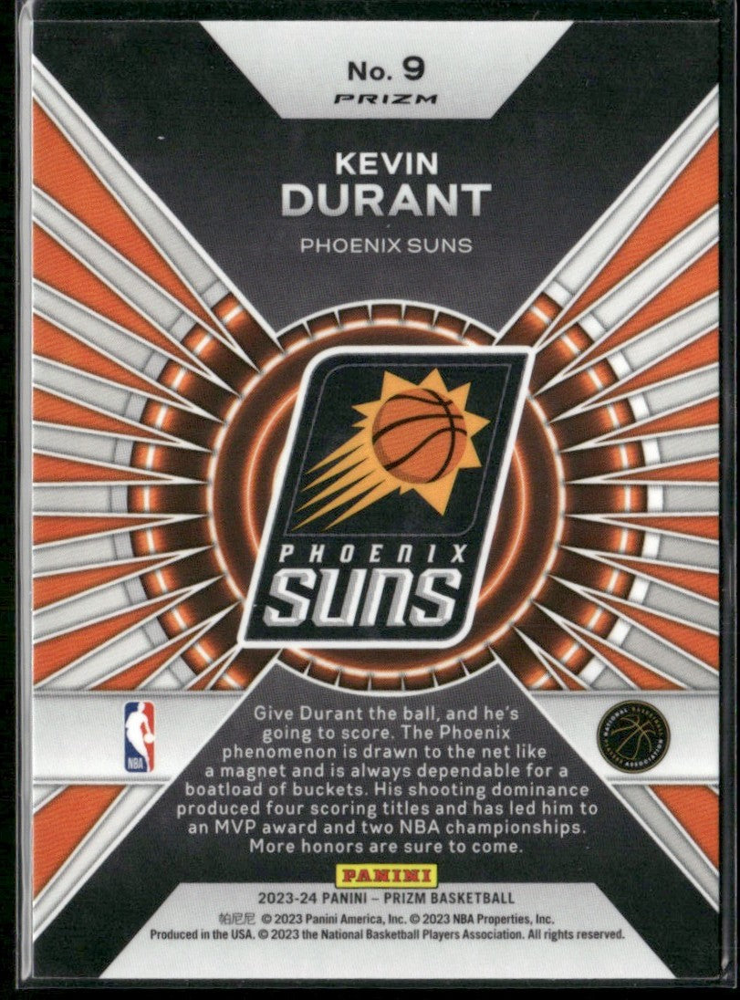 Kevin Durant 2023 Panini Prizm Dominance Green #9 Phoenix Suns