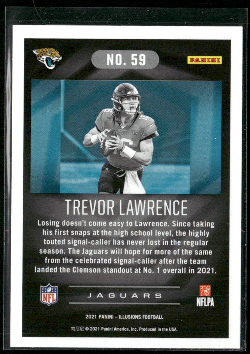 Trevor Lawrence 2021 Panini Illusions RC #59 Jacksonville Jaguars