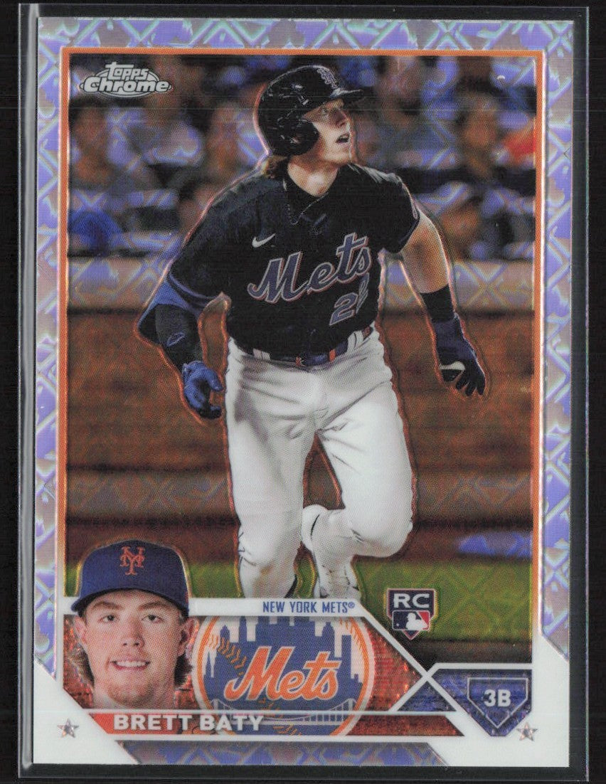 Brett Baty 2023 Topps Chrome Logofractor RC #204 New York Mets