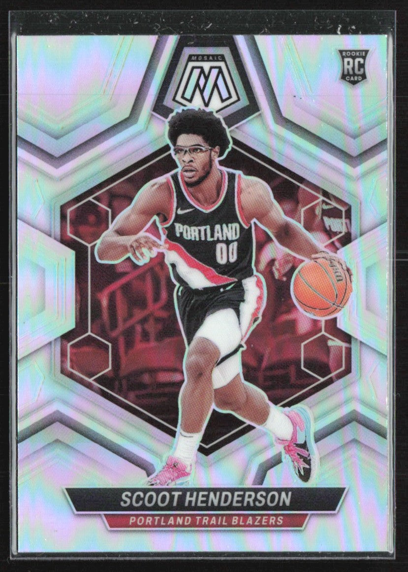 Scoot Henderson 2023 Panini Mosaic Silver Prizm RC #216 Portland Trail Blazers