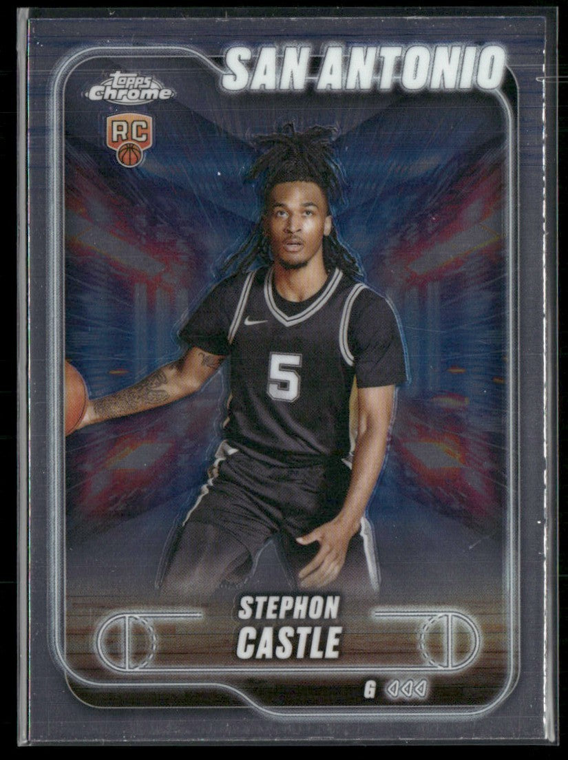 Stephon Castle 2024 Topps Chrome RC #122 San Antonio Spurs