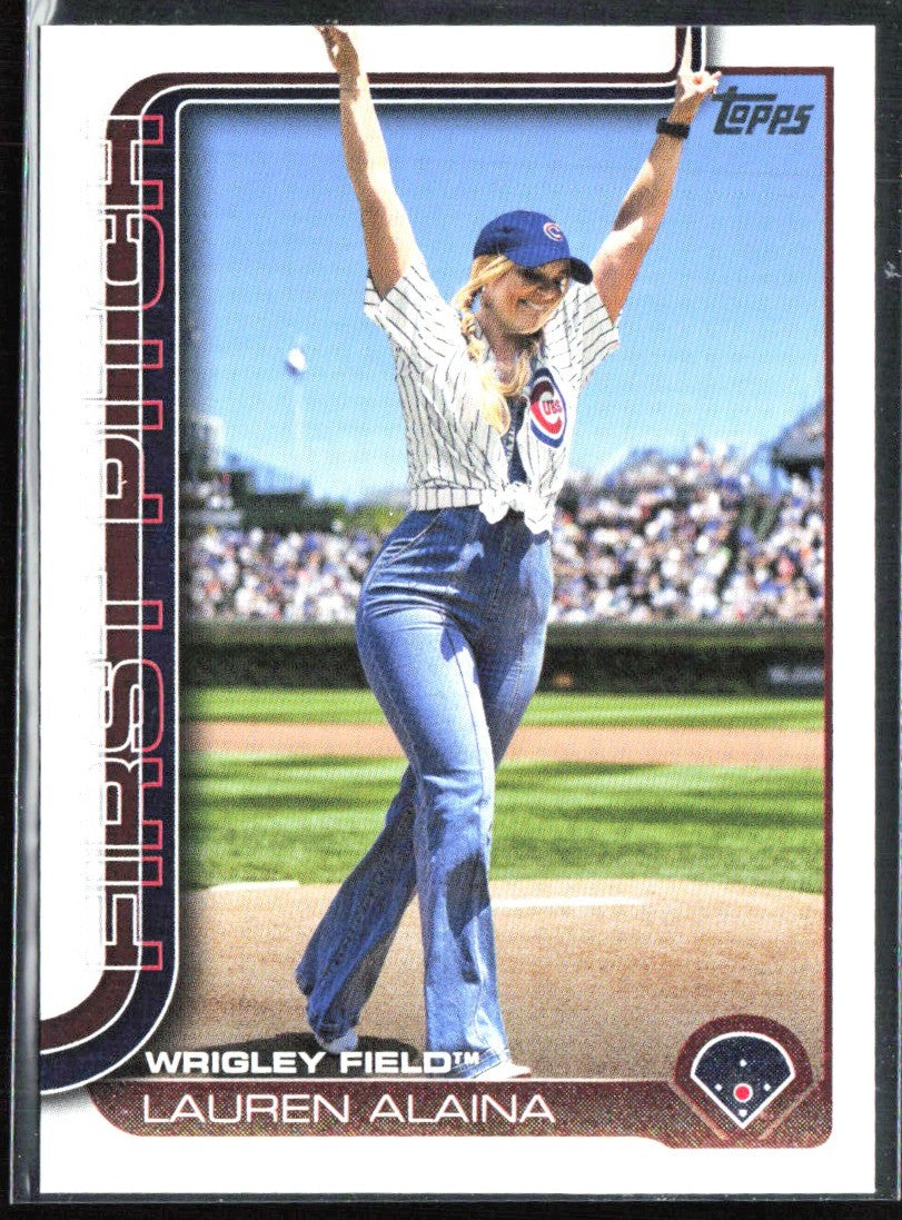 Lauren Alaina 2025 Topps 2024 First Pitch #FP-9 Chicago Cubs